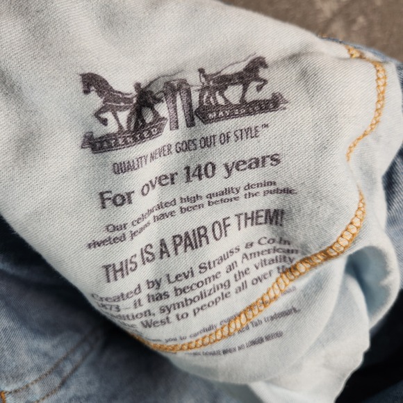 Levi's 550 Jeans Men's 46X30 Straight Relaxed Denim Blue Pre-Owned - Picture 7 of 16